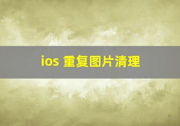 ios 重复图片清理